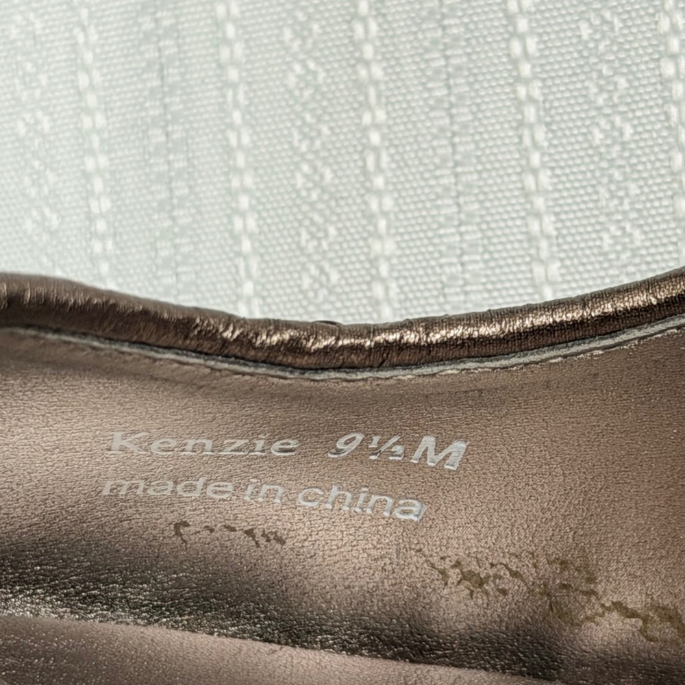 J. Renee Peep Toe Platform Pumps Kenzie 9.5 Bronze Sequin Stiletto Heels Glam - Picture 3 of 8